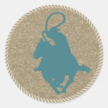 Western Rodeo Cowboy Roping