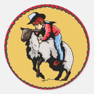 Adesivo Western Stickers Rodeo Mutton Busting