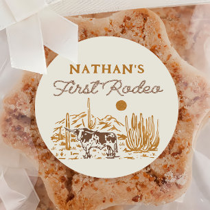 Adesivo Western Wild West First Rodeo primeiro aniversario