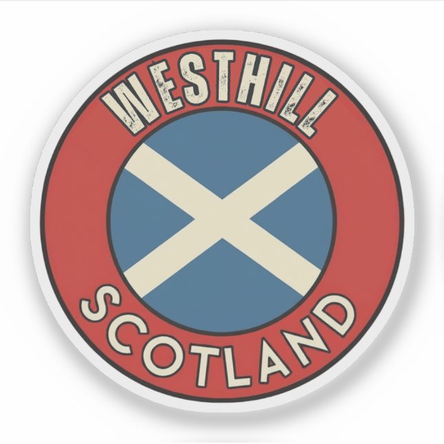 Adesivo Westhill, Escócia (Frente)