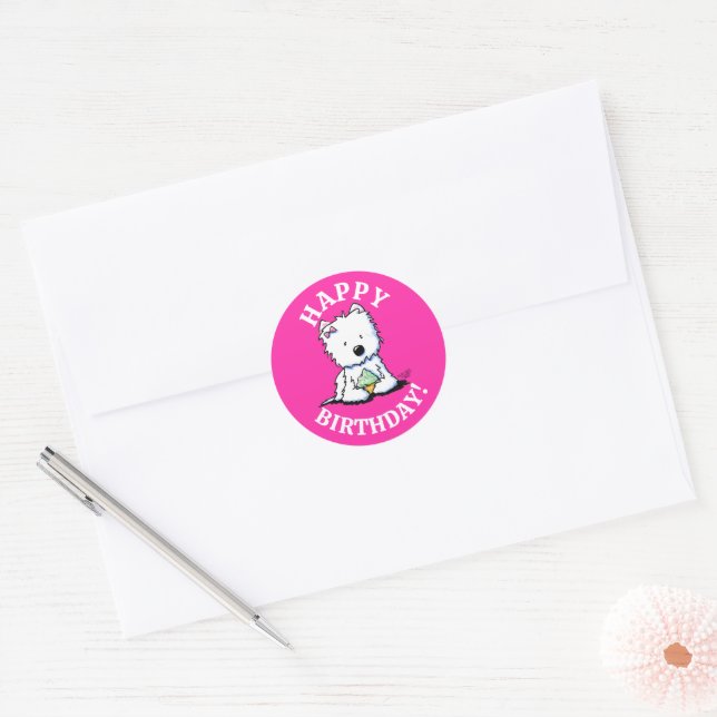 Adesivo Westie BIRTHDAY KiniArt Stickers (Envelope)