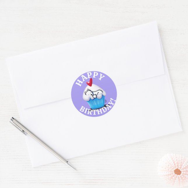 Adesivo Westie BIRTHDAY KiniArt Stickers (Envelope)