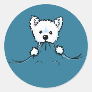 Adesivo Westie Bonito Agressão KiniArt Sticker