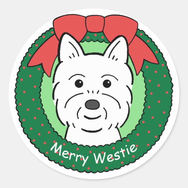 Adesivo Westie Christmas (Frente)
