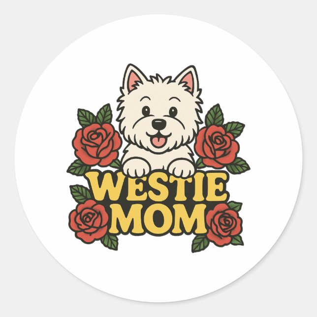 Adesivo Westie Mom (Frente)