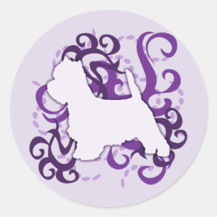 Adesivo Westie Roxo