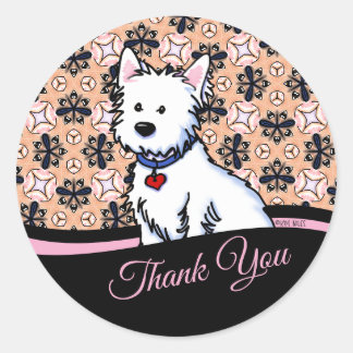 Adesivo Westie Terrier Obrigado