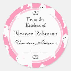 Adesivo Westies West Highland Terrier Patterno Rosa