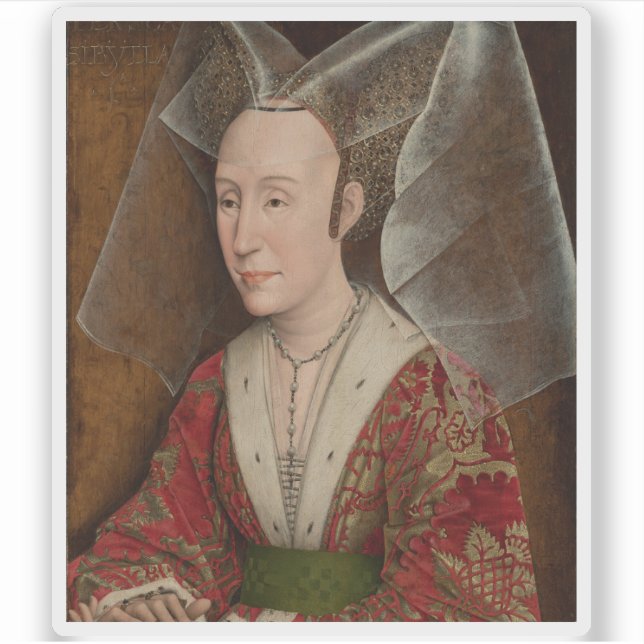 Adesivo Weyden: Retrato de Isabella de Portugal (Frente)