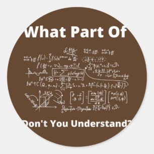 Adesivo What Part Of Don't You Understand Funny Math