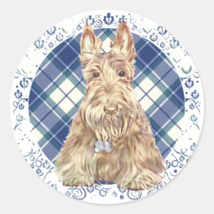 Adesivo Wheaten Scottie Tartan