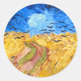 Adesivo Wheatfield with Crows (1890) Van Gogh Fine Art