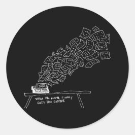 Adesivo When the Muse Finally Gets Her Coffee