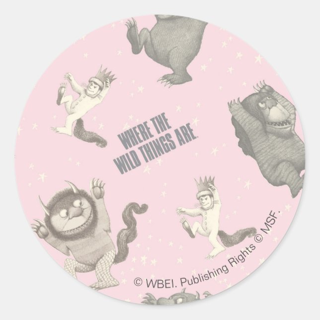 Adesivo Where the Wild Things Are Pink Star Pattern (Frente)
