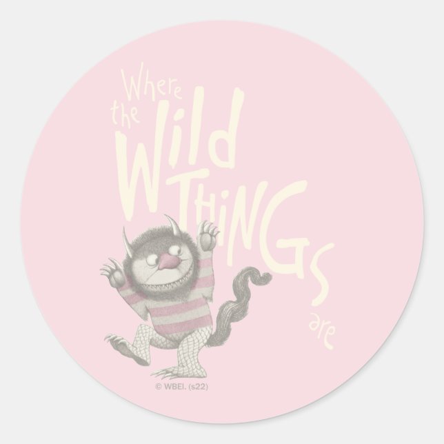 Adesivo Where the Wild Things Are Quote - Pink (Frente)
