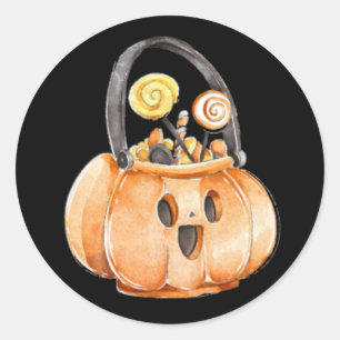 Adesivo Whimcolor Watercolor Pumpkin Candy Halloween