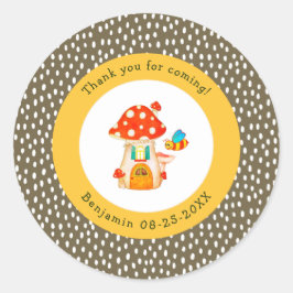 Adesivo Whimland Woodland Toadstool Gnome House Obrigado