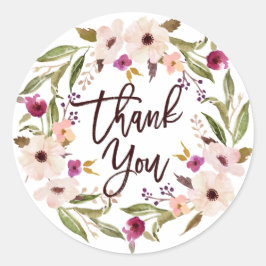 Adesivo Whimsian Bohemian Floral Wreath Obrigado