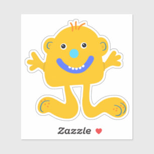 Adesivo Whimsic Yellow Monster 4 x 4