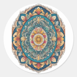 Adesivo Whimsical Bloom Mandala - Inspirado na Natureza