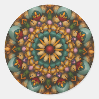 Adesivo Whimsical Bloom Mandala - Inspirado na Natureza