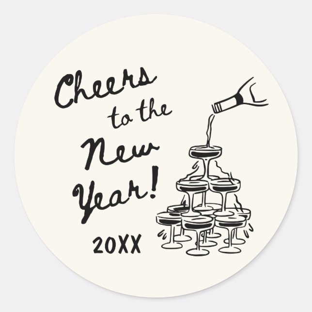 Adesivo Whimsical Disco Ball New Year's Eve Party (Frente)