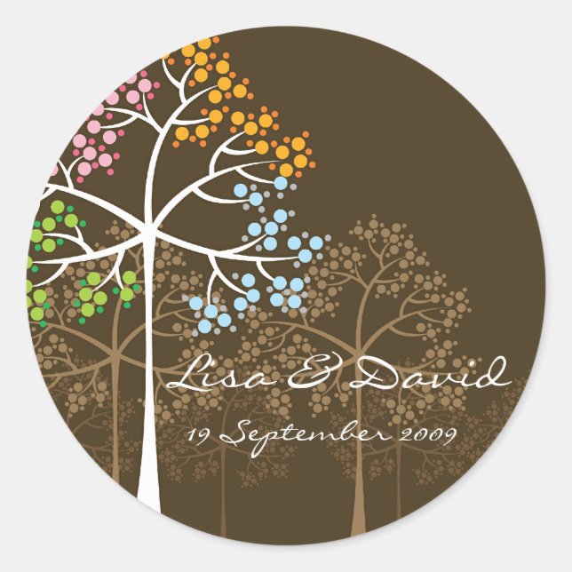 Adesivo Whimsical Four Seasons Tres Brown Wedker Sticker (Frente)