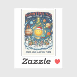 Adesivo Whimsical Fun filled Solar System Christmas Party