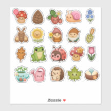 Whimsical Garden Friends Sticker Sheet