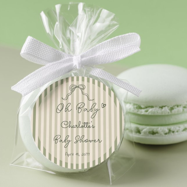 Adesivo Whimsical Gender Neutral Sage Green Baby (Criador carregado)