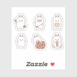 Adesivo Whimsical Notebook Bunny Art Collection