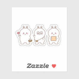 Adesivo Whimsical Notebook Bunny Art Collection