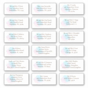 Adesivo Whimsical Pastel Convidou Nomes Individuais Endere