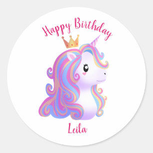 Adesivo Whimsical Unicorn Birthday