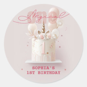 Adesivo Whimsical Unicorn Party