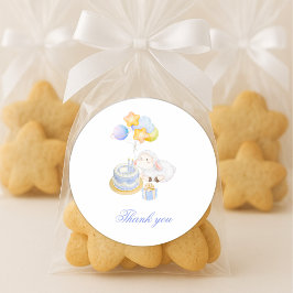 Adesivo Whimsical Watercolor Lamb Birthday Stickers 