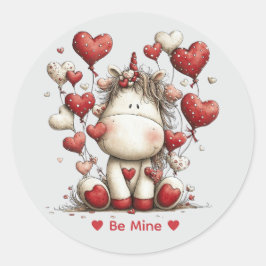 Adesivo Whimsical Watercolor Unicorn Love Sticker