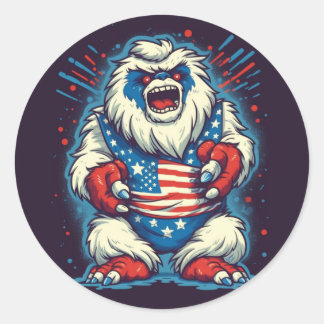 Adesivo Whimsical Yeti Patriotic Sticker