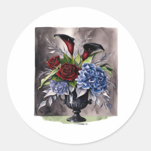 Adesivo Whimsigótico – Estética Clássica do Vaso Floral Gó