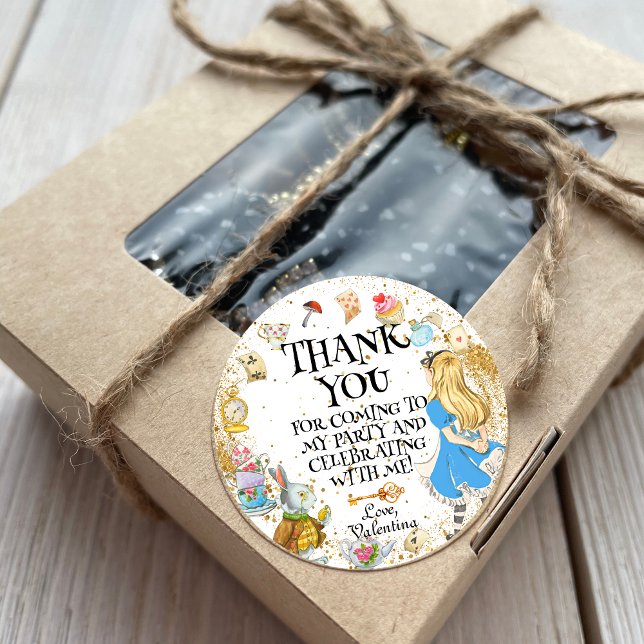 Adesivo Whimssland Tea Party Alice Obrigado (Criador carregado)