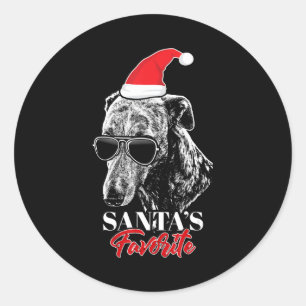 Adesivo Whippet Santas favorita Engraçado Natal