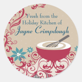 Adesivo Whisk mixando tigela comida de Natal