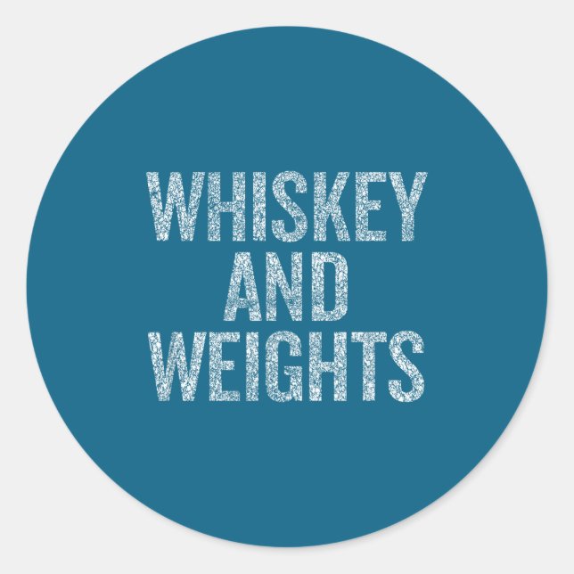 Adesivo Whiskey And Weights No Carbs Funny Gym Slogan  (Frente)