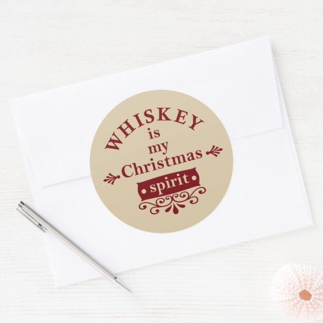 Adesivo Whiskey é o meu espírito de natal (Envelope)