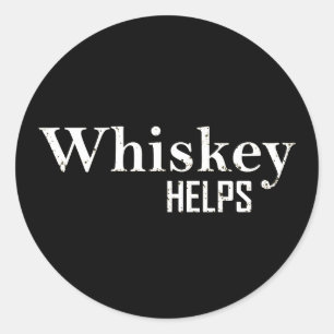 Adesivo Whiskey helps funny drinking alcohol quotes