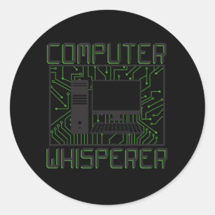 Adesivo Whisperer do computador de suporte técnico
