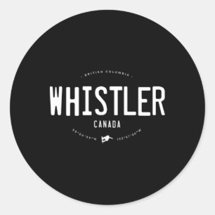 Adesivo Whistler British Columbia Graphic Retro Vintage Sn