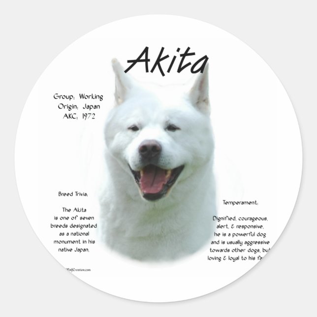 Adesivo White Akita (Frente)