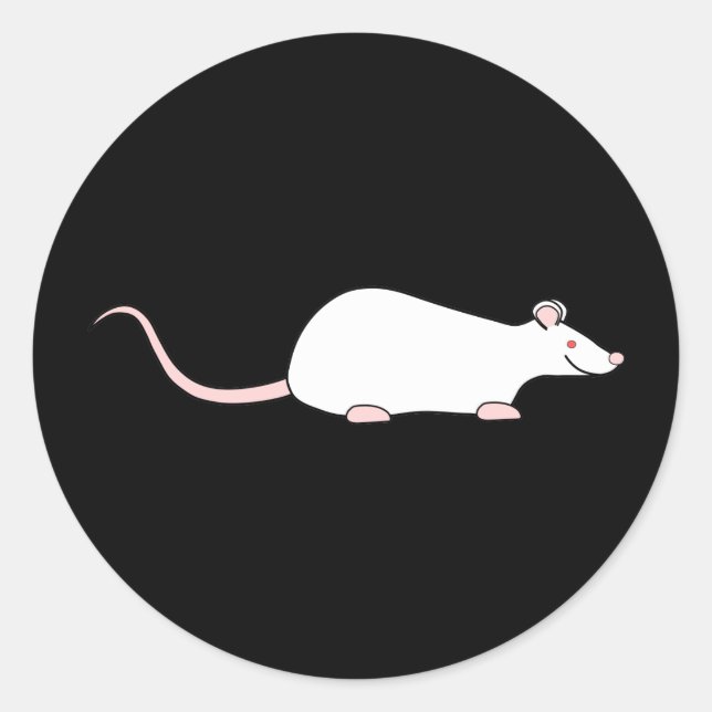 Adesivo White Albino Pet Rat. (Frente)
