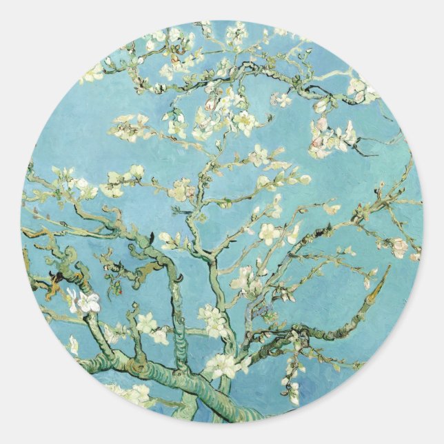 Adesivo White almond blossom by Vincent Van Gogh (Frente)